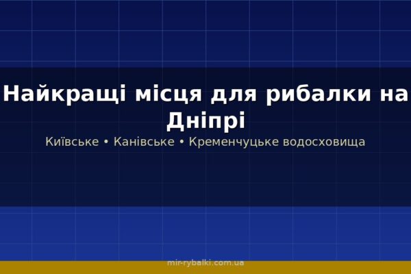 Найкращі місця для рибалки на Дніпрі: від Києва до Херсона