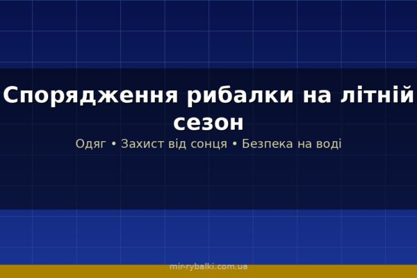 Спорядження рибалки на літній сезон: що потрібно і як вибрати