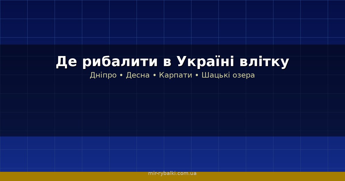 Де рибалити в Україні влітку: найкращі водойми, річки і водосховища