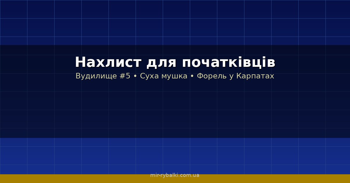 Нахлист для початківців: спорядження, закид і перша форель на мушку