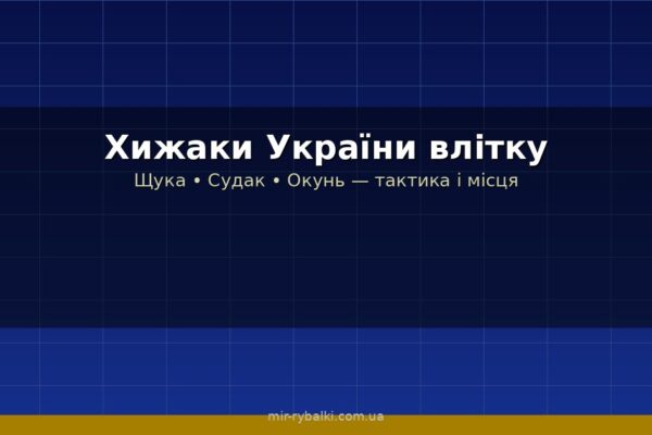 Хижаки України влітку: щука, судак, окунь — тактика і місця для спінінгіста
