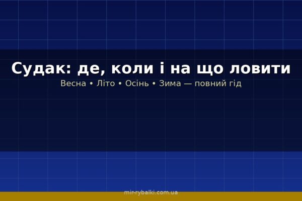 Судак: повний гід — де водиться, коли клює і на що ловити протягом сезону